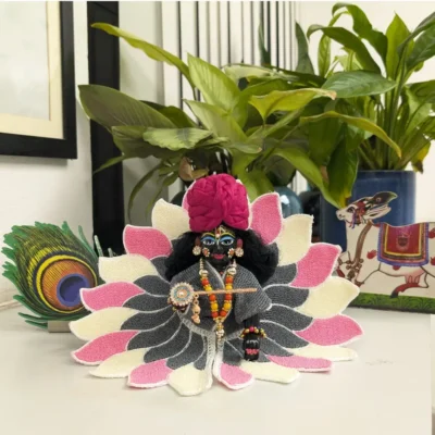 laddu gopal sunflower summer poshak pink grey cotton size 0 1 2 4 5