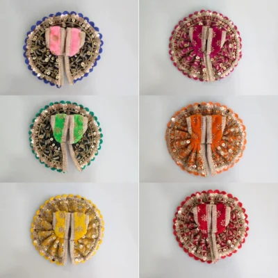 Designer Velvet Kanha Ji Dress Heavy Stone Work Size 0