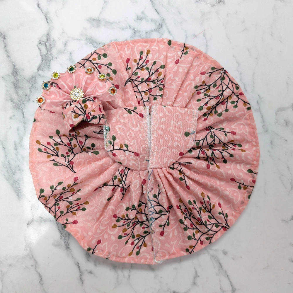 ladoo gopal size 1 pink floral print cotton summer dress.webp