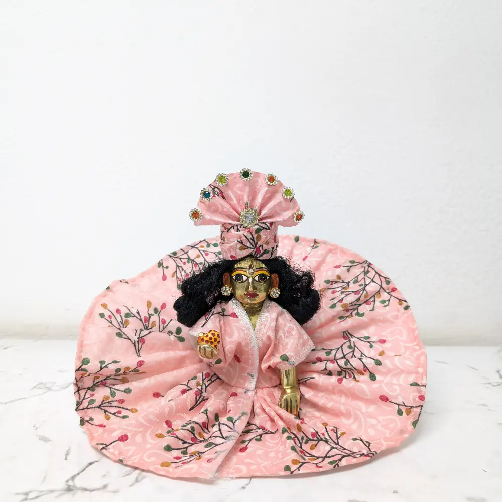 kanha ji size 2 pink cotton floral print summer poshak