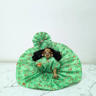 light green floral cotton kanha ji summer poshak all sizes.webp