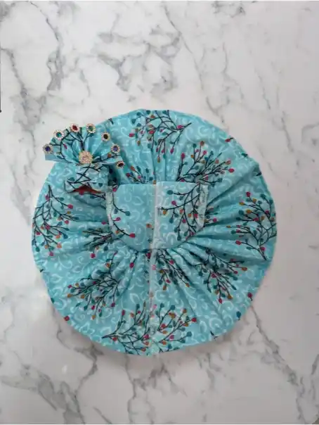 ladoo gopal size 0 5 sky blue floral print cotton summer dress