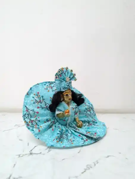 thakur ji size 4 5 sky blue summer special designer poshak