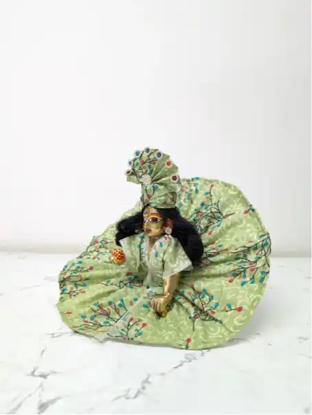 thakur ji size 4 5 green summer special designer poshak