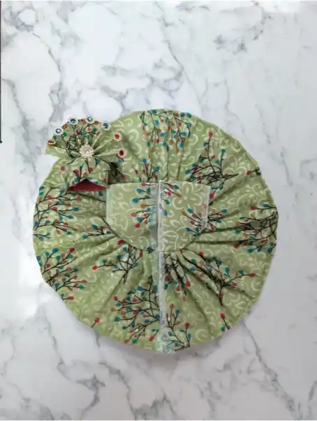 ladoo gopal size 1 5 green floral print cotton summer dress