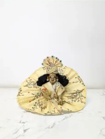 bal gopal size 0 1 designer yellow summer dress with pagri