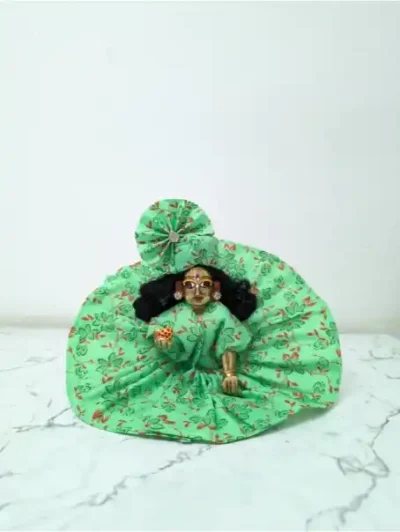 light green floral cotton kanha ji summer poshak all sizes