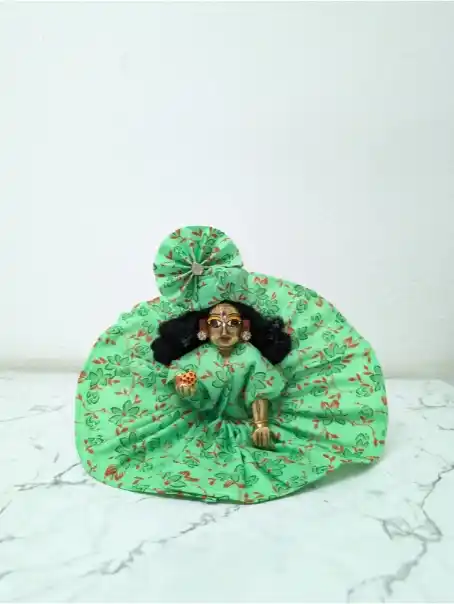 light green floral cotton kanha ji summer poshak all sizes