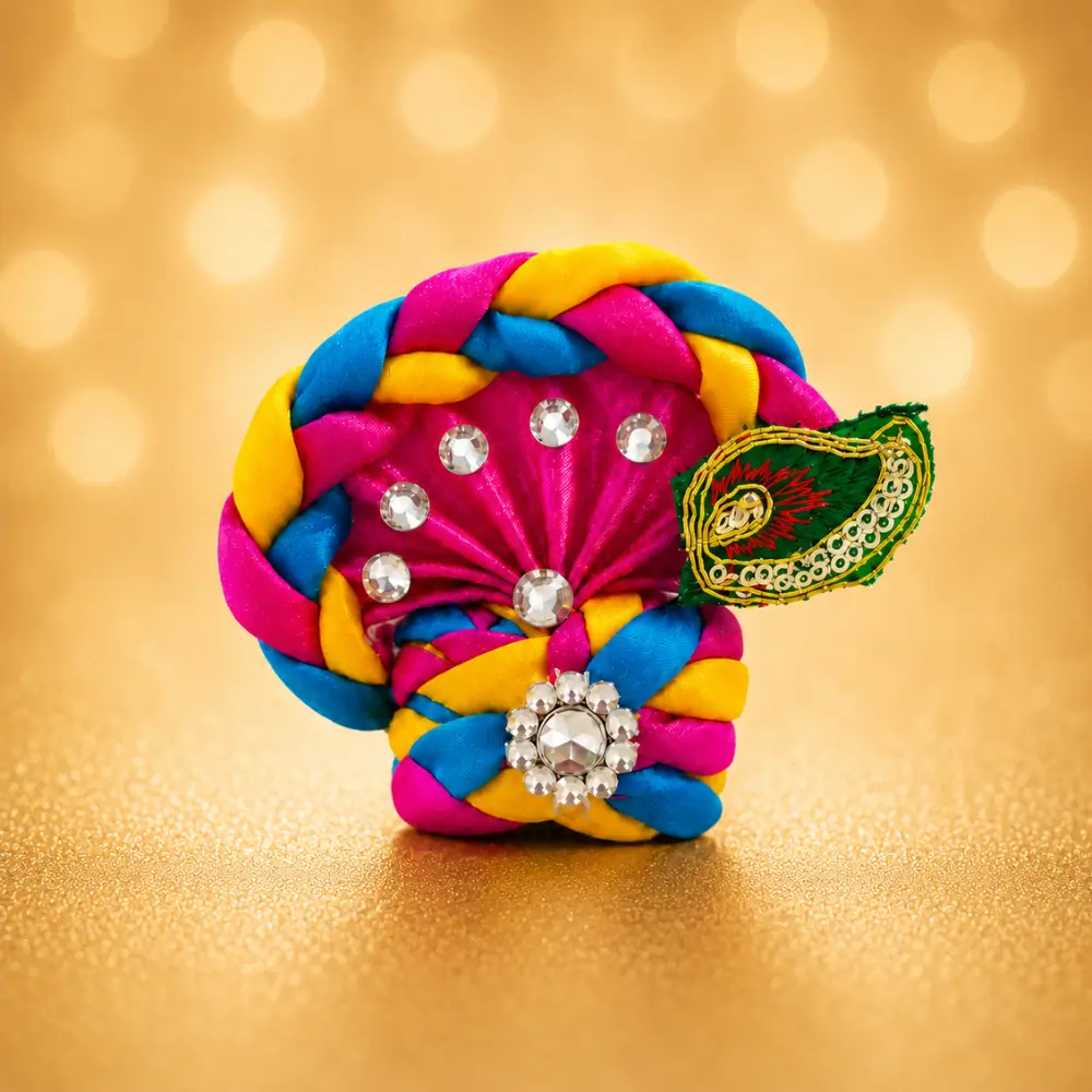 laddu gopal multicolor designer pagdi on thakurji