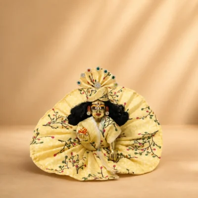 laddu gopal summer cotton dress yellow front