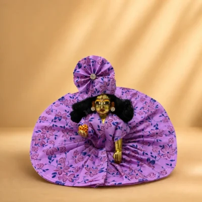 laddu gopal summer cotton dress purple front