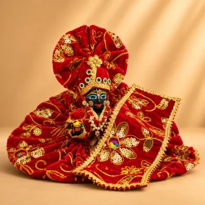 red velvet laddu gopal dress front