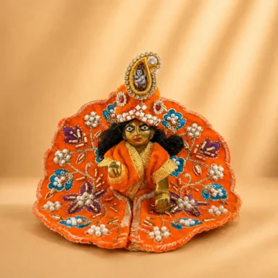 orange laddu gopal designer dresses for daily