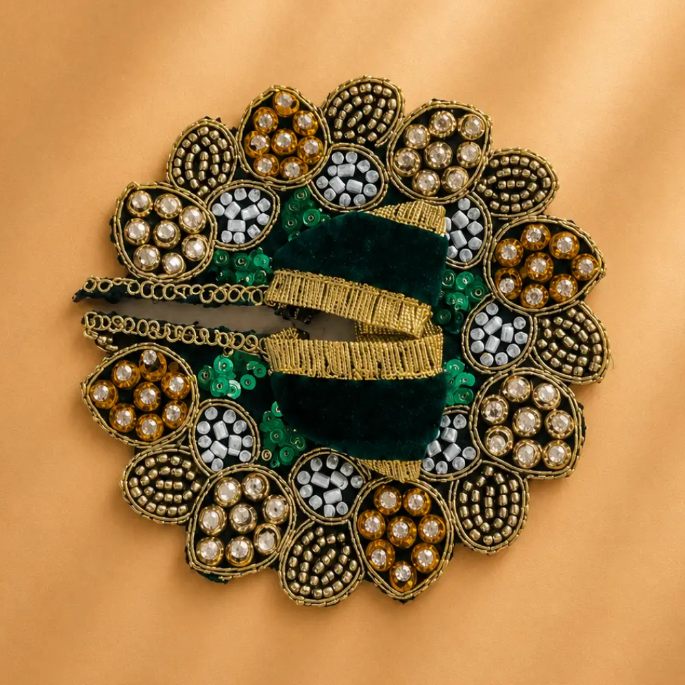 janmashtami dress for laddu gopal in green