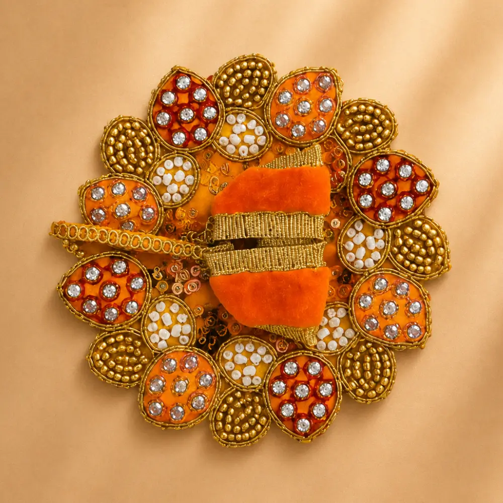 janmashtami dress for laddu gopal in orange