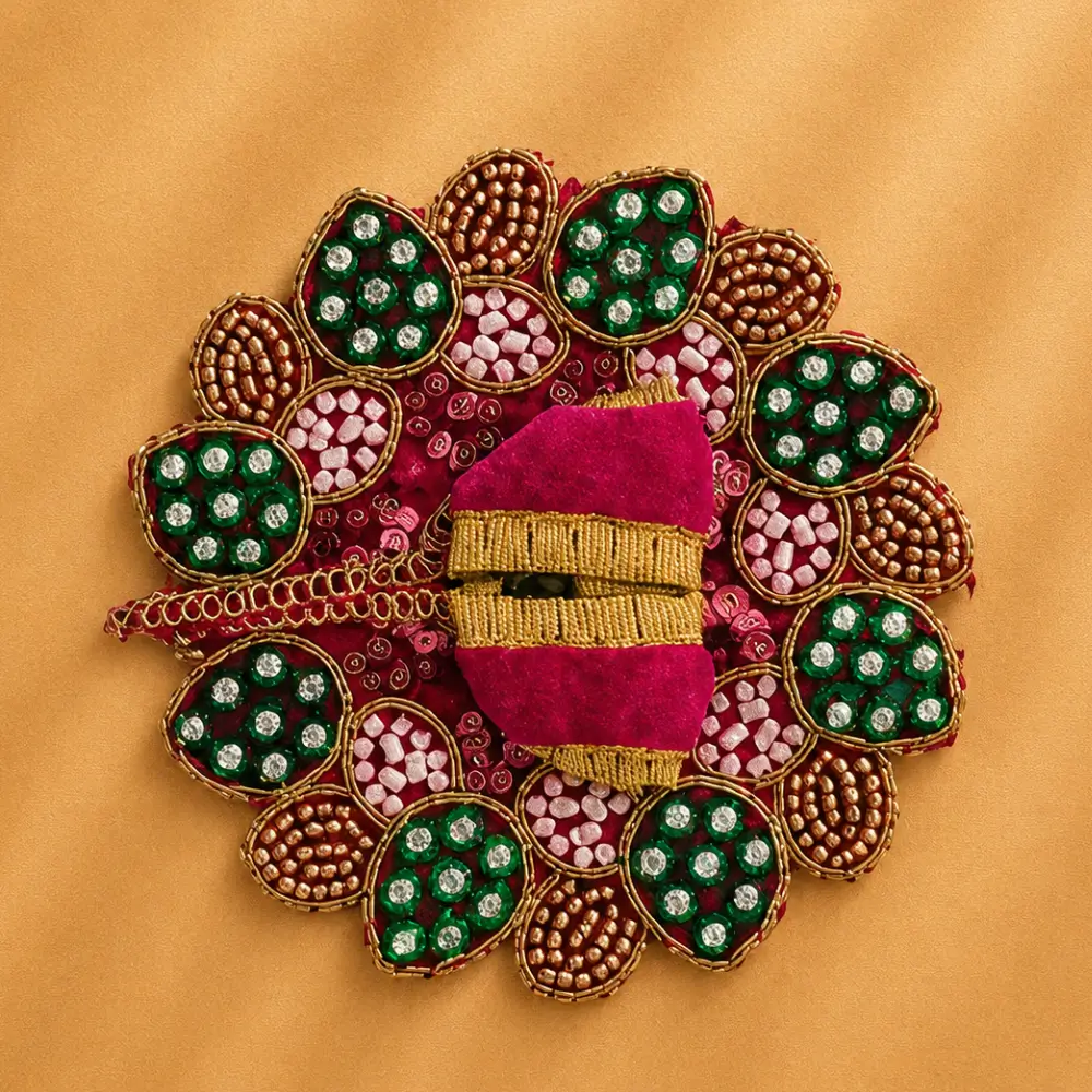 janmashtami dress for laddu gopal in pink