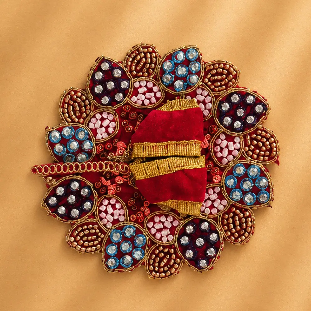 janmashtami dress for laddu gopal in red