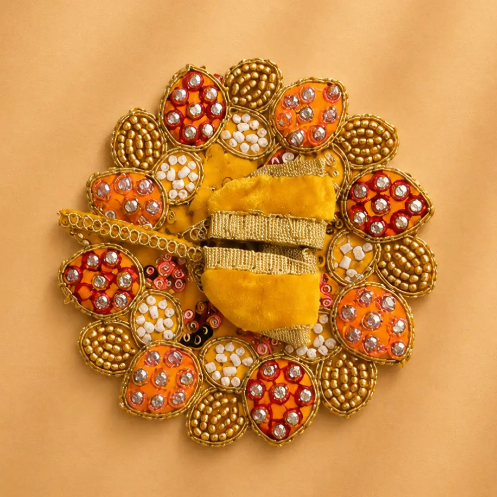 janmashtami dress for laddu gopal in yellow