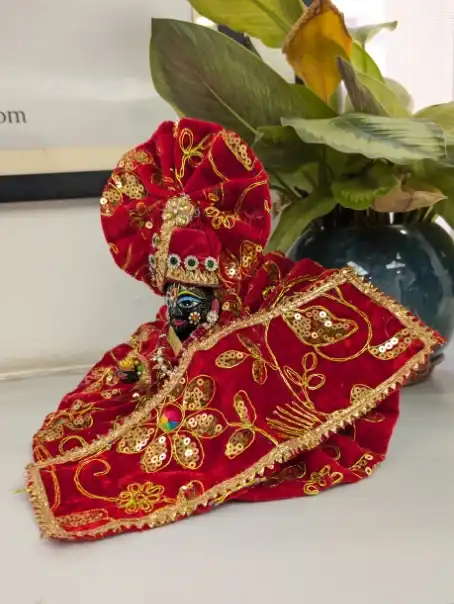 laddu gopal red dress velvet embroidered premium look.jpg