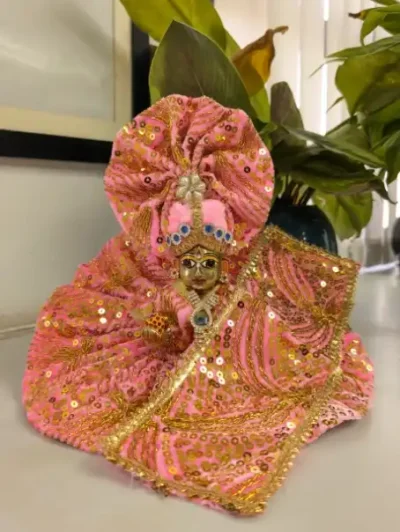 premium laddu gopal dress pink velvet sequence work.jpg