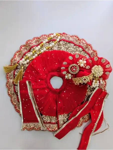 laddu gopal dress set includes patka mala mukut