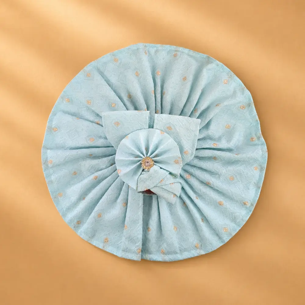 sky blue summer poshak flat lay