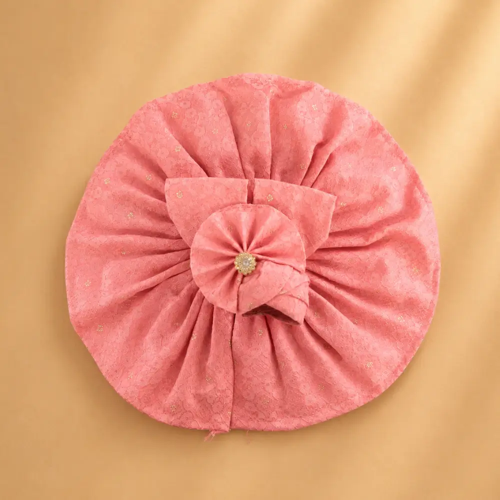 pink cotton poshak flat lay