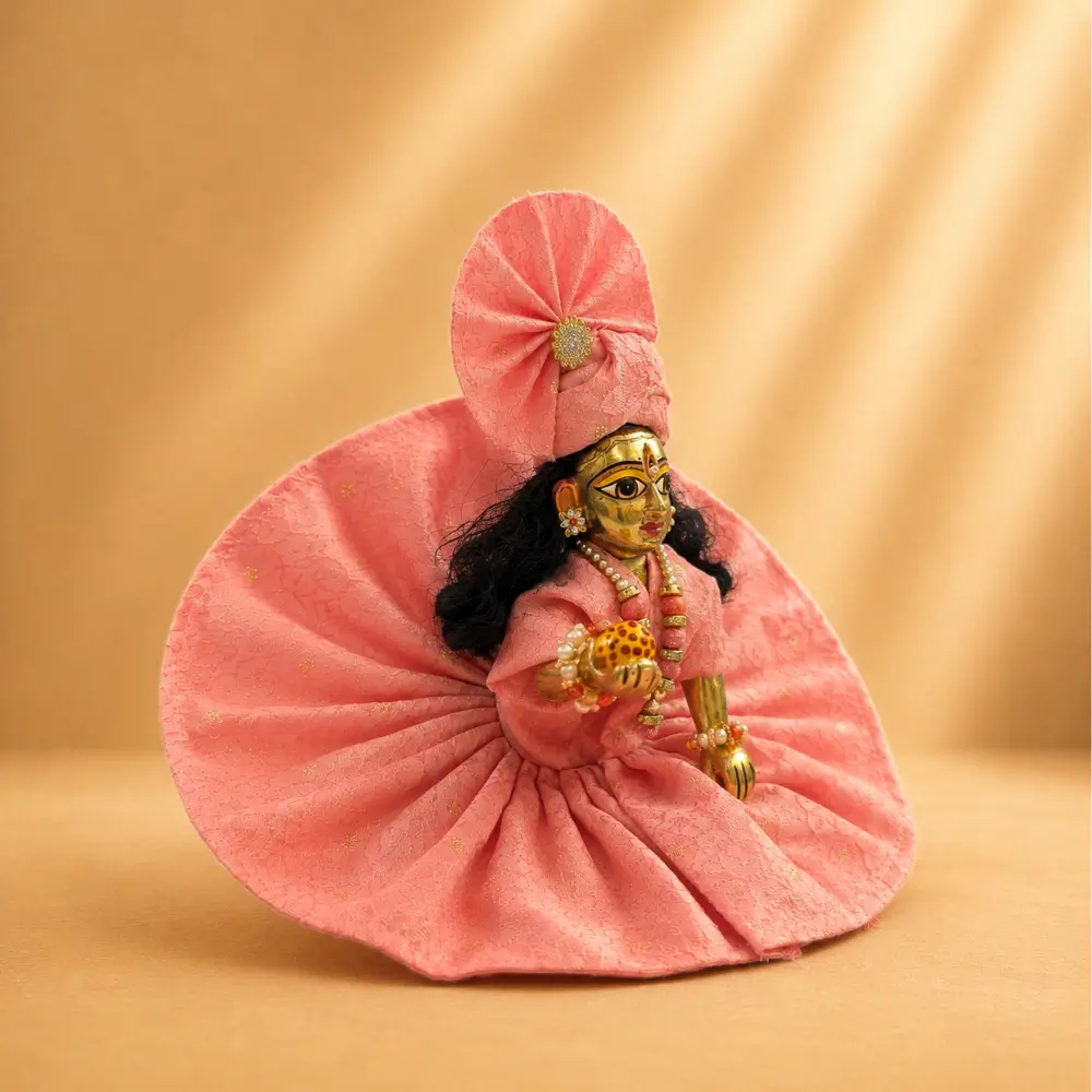 pink cotton laddu gopal poshak