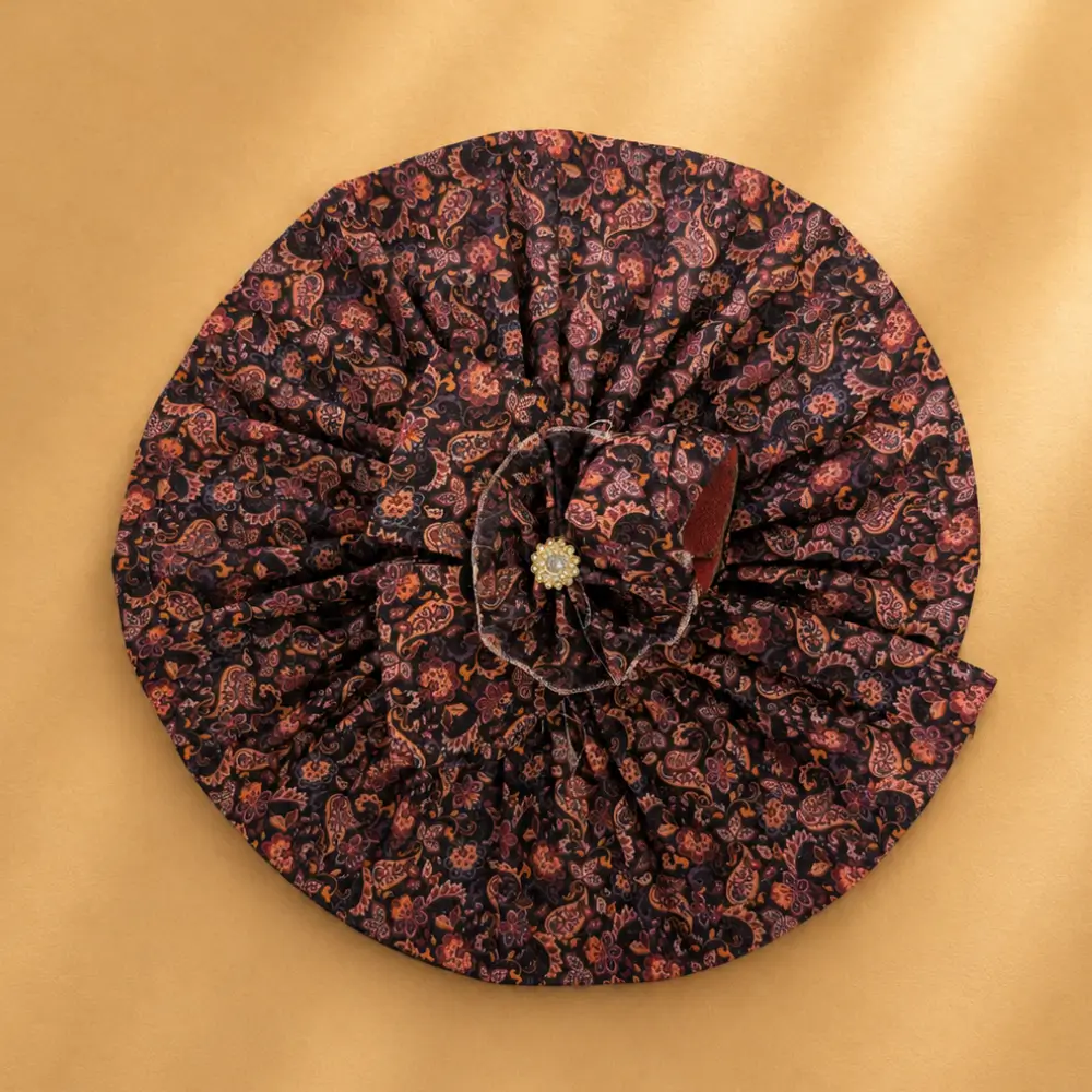 brown cotton poshak flat lay
