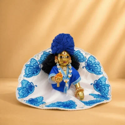 blue butterfly cotton poshak