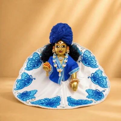 royal blue butterfly laddu gopal summer dress