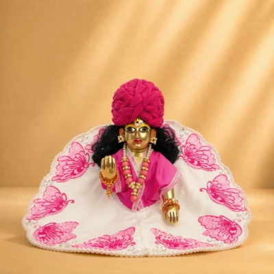 pink butterfly laddu gopal summer dress