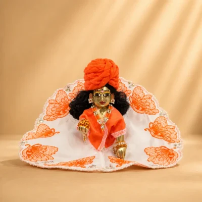 orange butterfly laddu gopal summer dress
