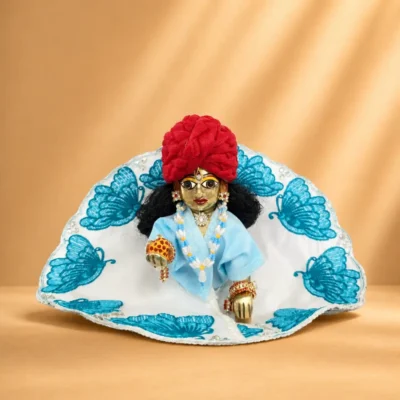sky blue butterfly laddu gopal summer dress
