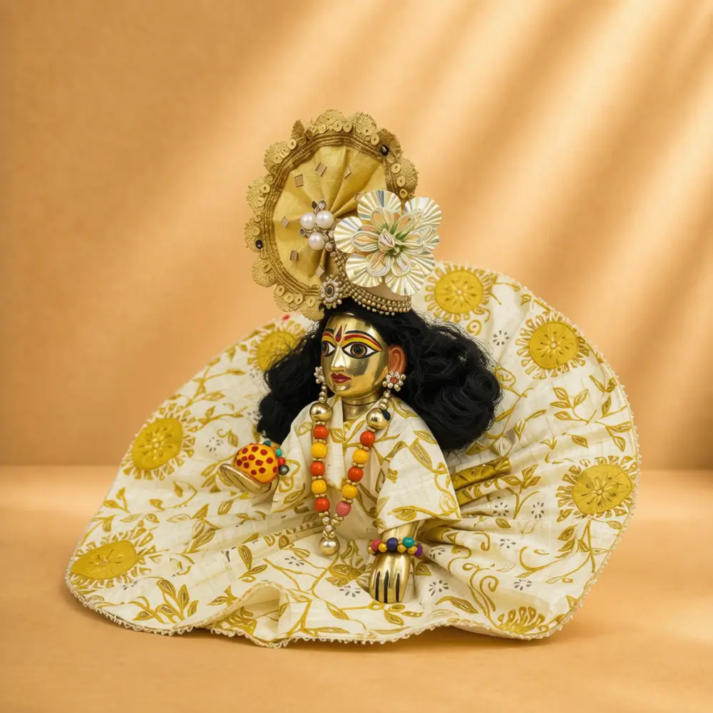 cotton kanha summer dress golden