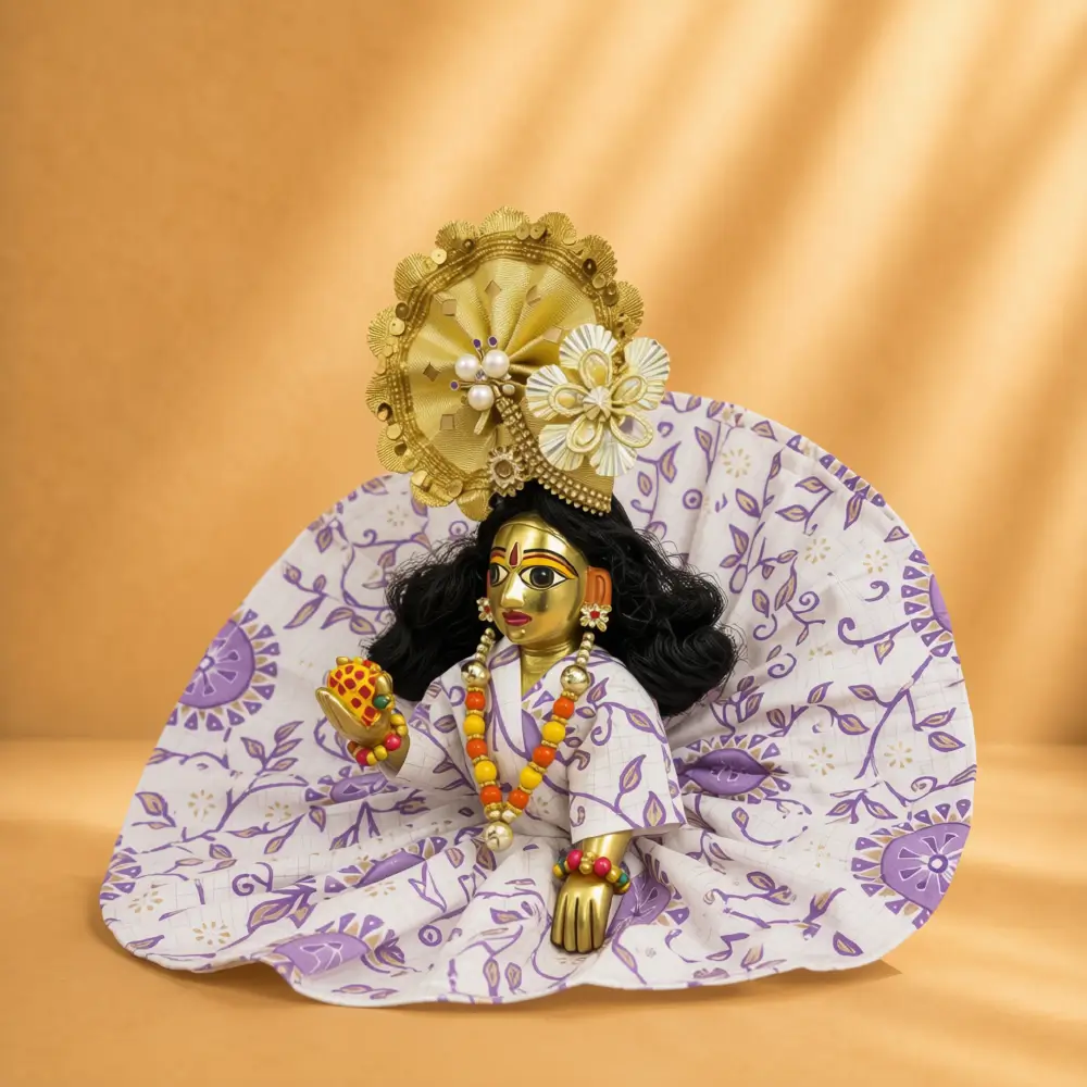 purple cotton poshak