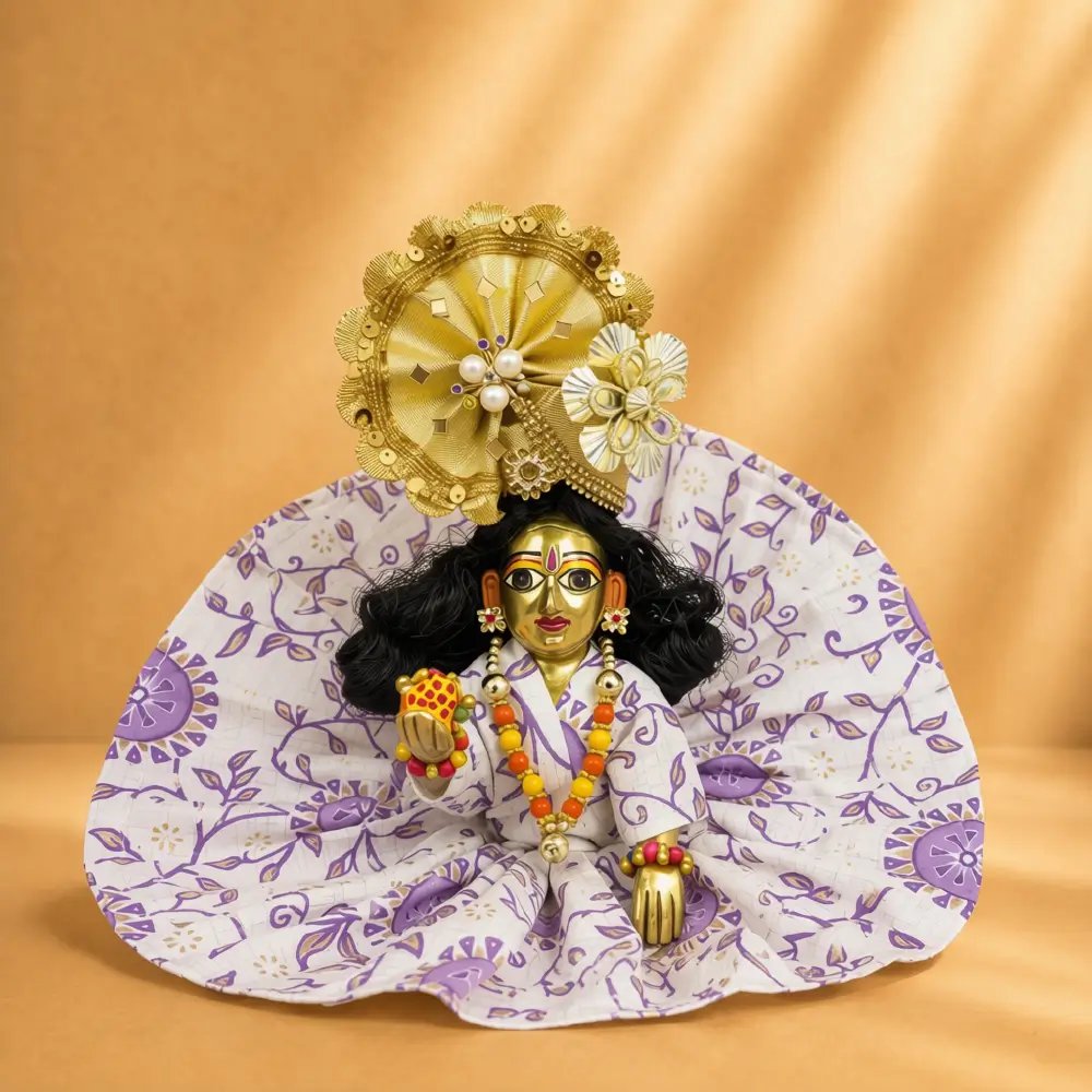 purple laddu gopal summer dress