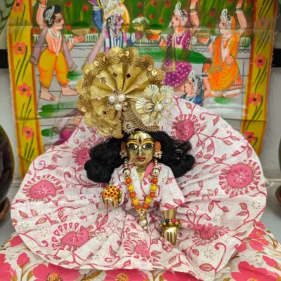Laddu Gopal Summer Poshak in Pink Floral Print