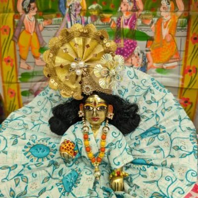 Laddu Gopal Summer Poshak in Sky Blue Cotton
