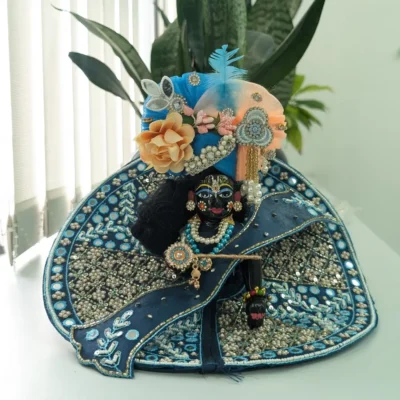 Laddu Gopal Designer Dress Set in Blue