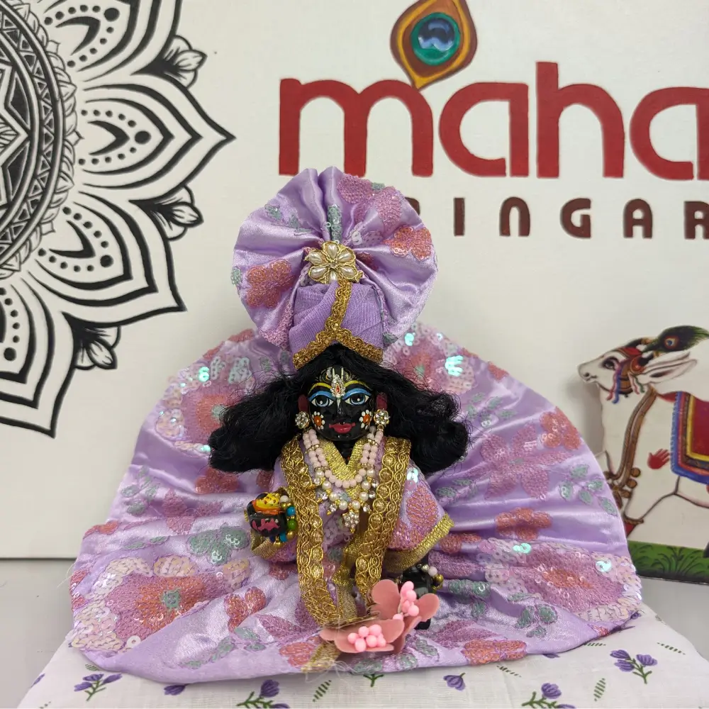 Laddu Gopal Summer Poshak Set in Purple