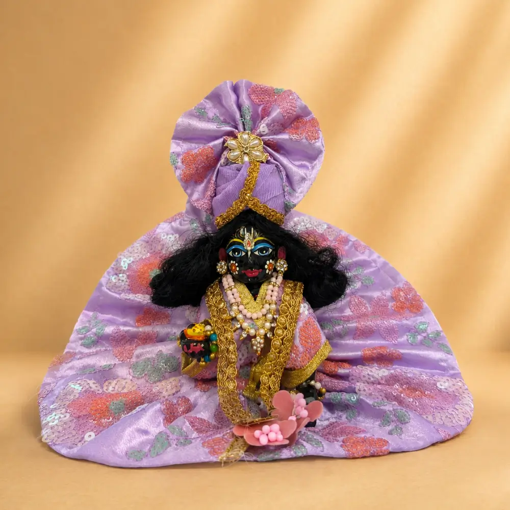 laddu gopal designer dress lavender purple front size 5