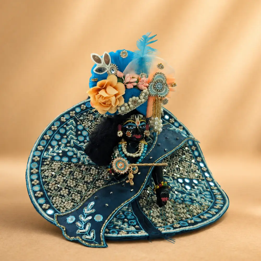 laddu gopal dress new design blue side view size 2 4 5