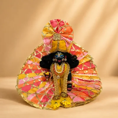 yellow pink laddu gopal dress front