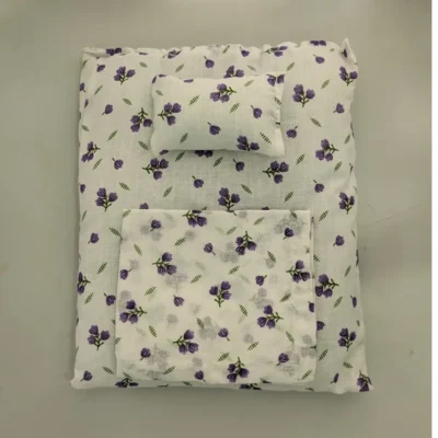 Purple Laddu Gopal Shayan Gadi Set – Soft Cotton Bedding for Kanha Ji