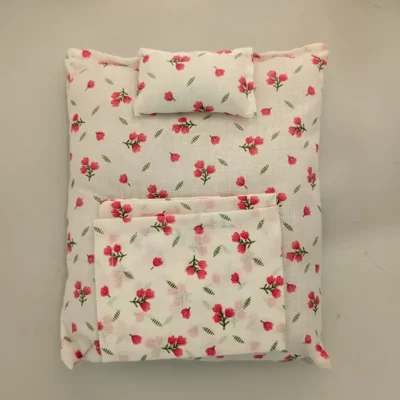 Pink Floral Laddu Gopal Gadi Set Size 0 4 Soft Cotton Bedding Set