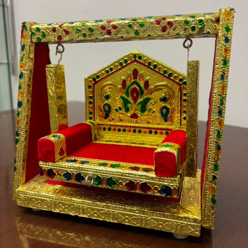 Wooden Swing Kanha Ji Jhula with Meenakari Design Size 0