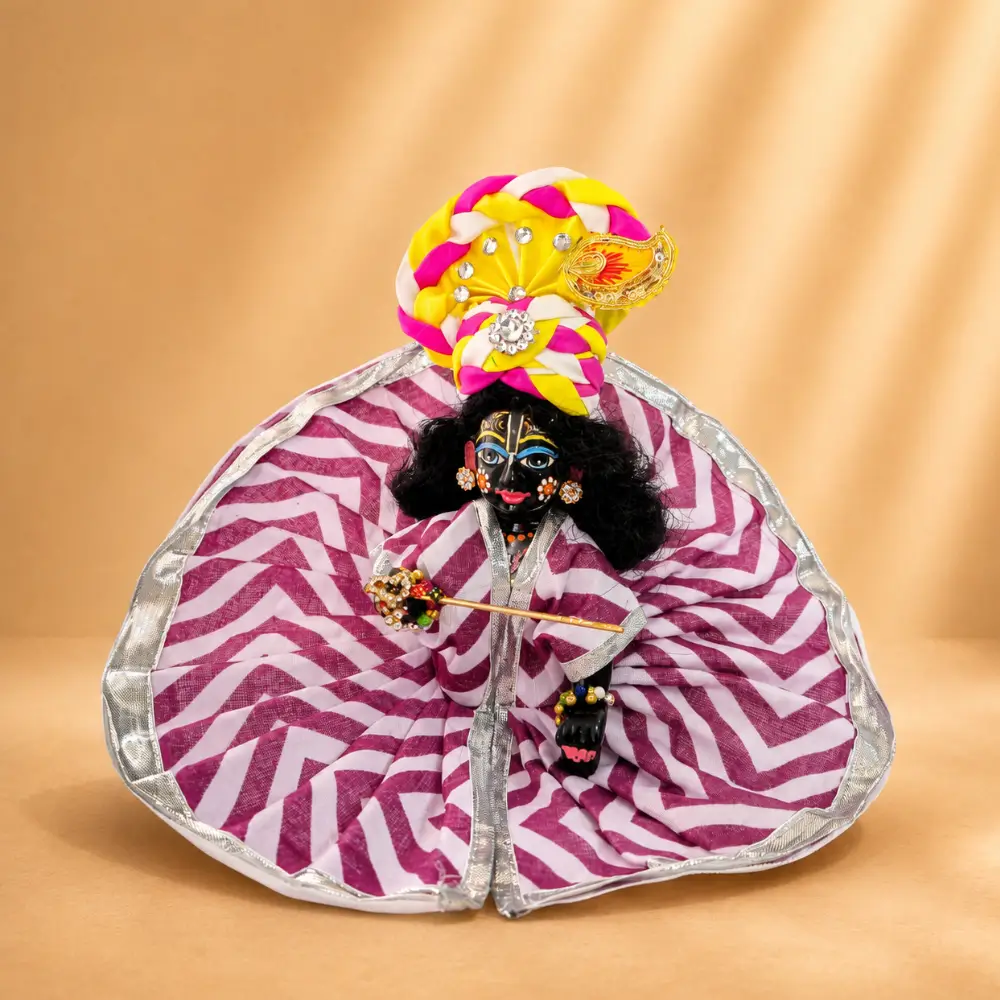 handmade purple lahariya laddu gopal festival dress size 0 1 2 4 5.webp