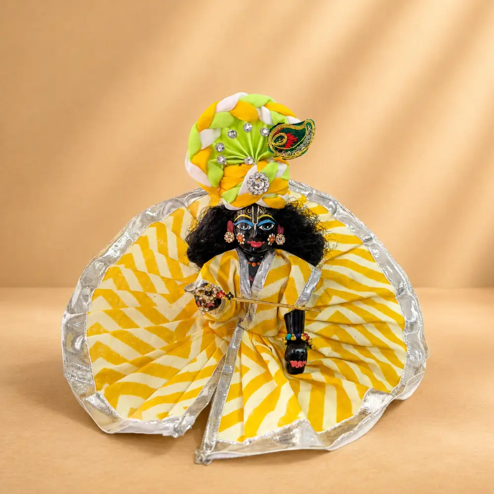 yellow lahariya laddu gopal poshak for janmashtami size 0 1 2 4 5.webp
