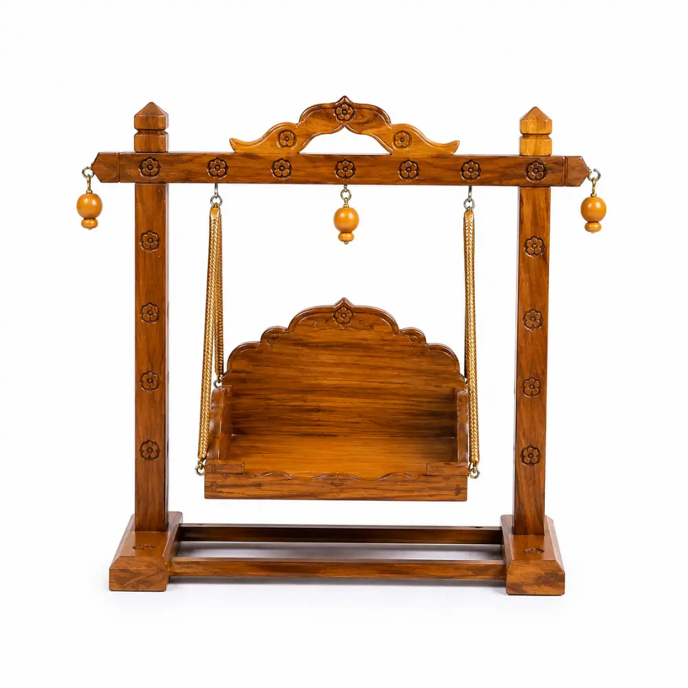 Mahashringar Wooden Laddu Gopal Jhula
